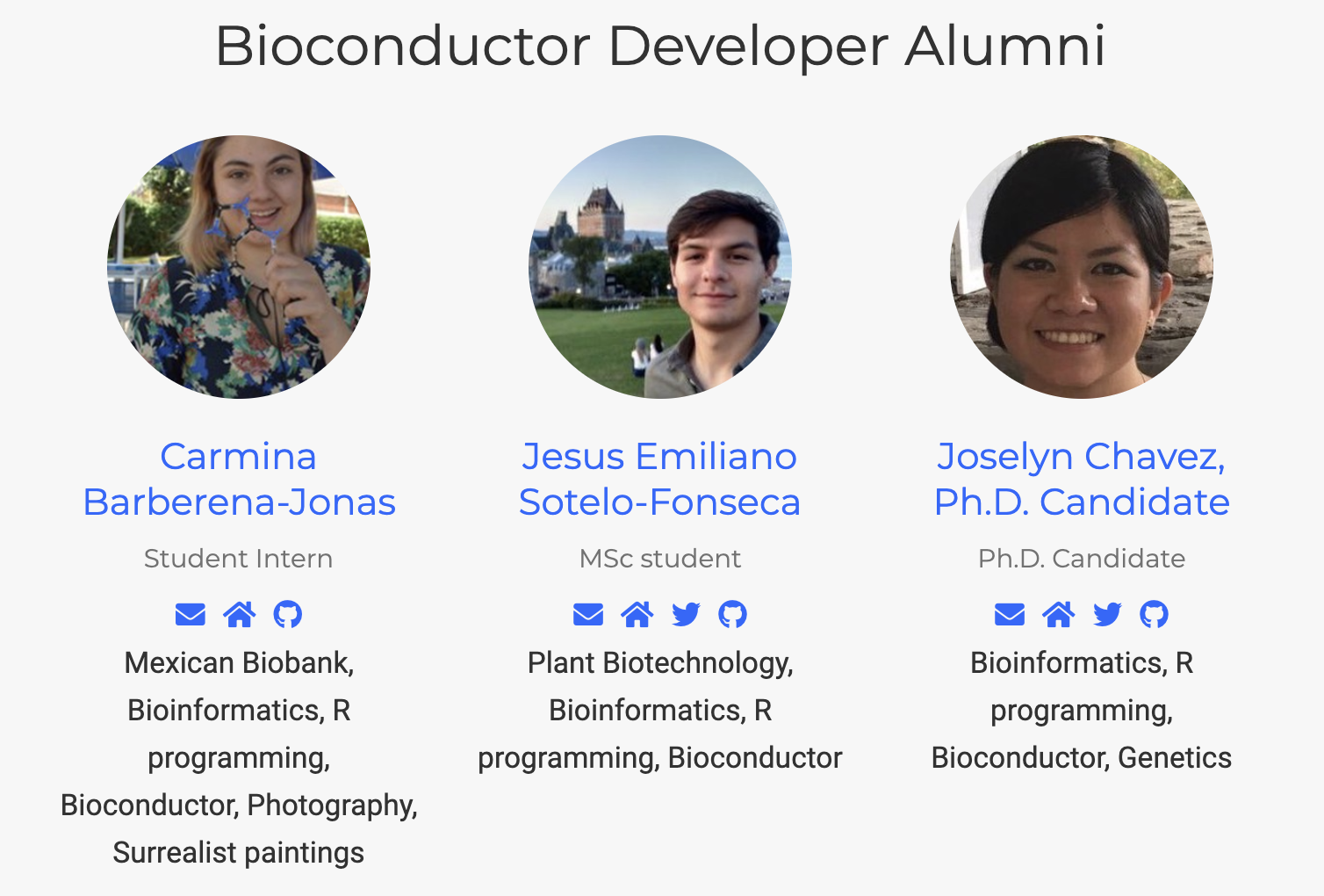 Bioconductor Developers Alumni